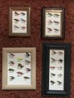 Framed Sea-trout and trout fly collection 